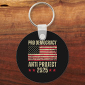 民主主義反プロジェクト2025  ストッププロジェクト2025 反 キーホルダー (正面)
