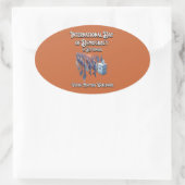 民主主義国際的の日。議決権行使事項 楕円形シール (バッグ)