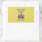 民主主義国際的の日。 長方形シール (バッグ)