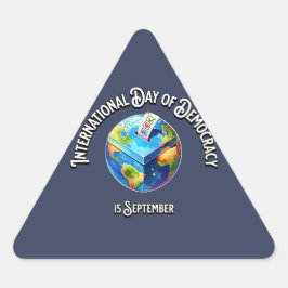 民主主義国際的の日。9月15日 三角形シール