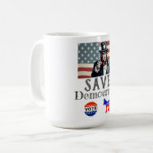 民主主義救コーヒーマグ コーヒーマグカップ (正面左)