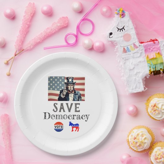 民主主義救紙プレート ペーパープレート (パーティー)