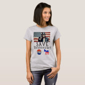 民主主義救Tシャツ Tシャツ (正面フル)