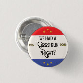 民主主義秋 缶バッジ (正面&裏面)