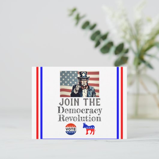 民主主義革命はがき ポストカード (スタンド正面)