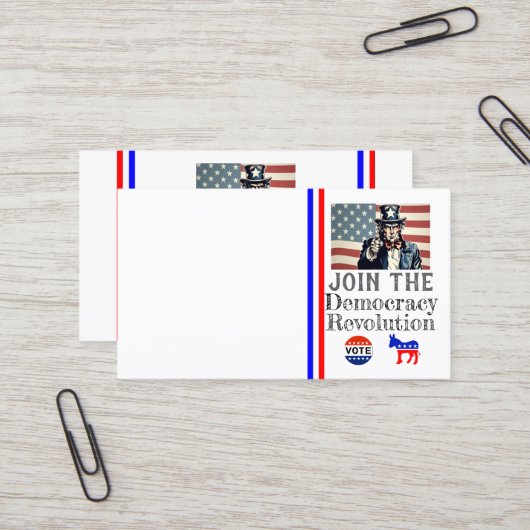 民主主義革命名刺 名刺 (正面/裏面インサイチュ)