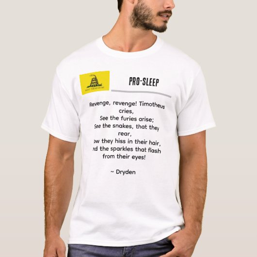 民主主義101 フリースピーチ 睡眠推進 引用 Tシャツ (正面)