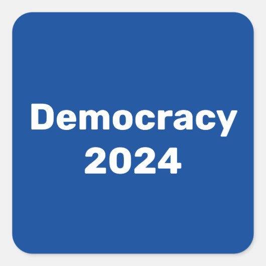 民主主義2024年大統領の選挙 スクエアシール (正面)