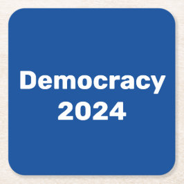 民主主義2024年大統領の選挙 スクエアペーパーコースター