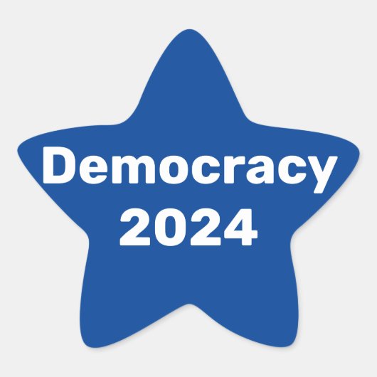 民主主義2024年大統領の選挙 星シール (正面)