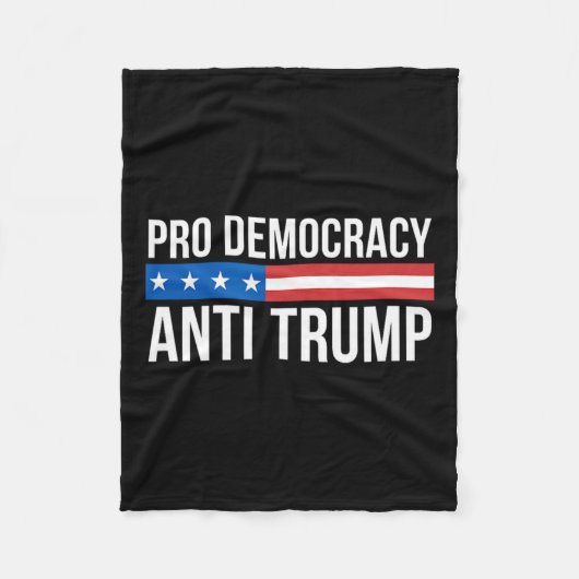 民主主義 – アンチトランプ – フリースブランケット (正面)