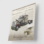 民主主義 スクエア壁時計 (傾斜)