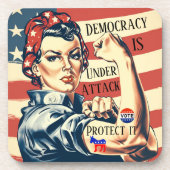 民主主義/保護IT飲料用コースター コースター (正面)