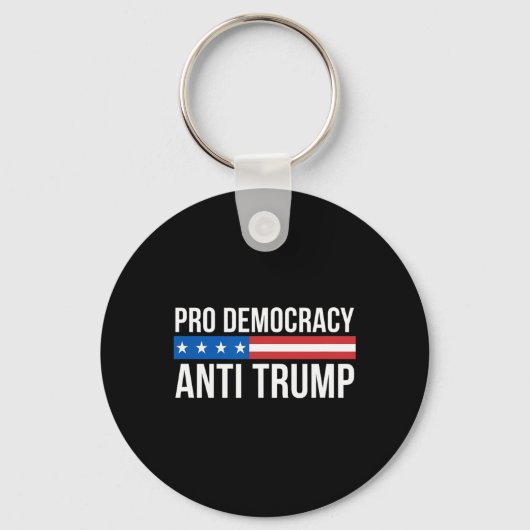 民主主義 - 反トランプ -  キーホルダー (正面)