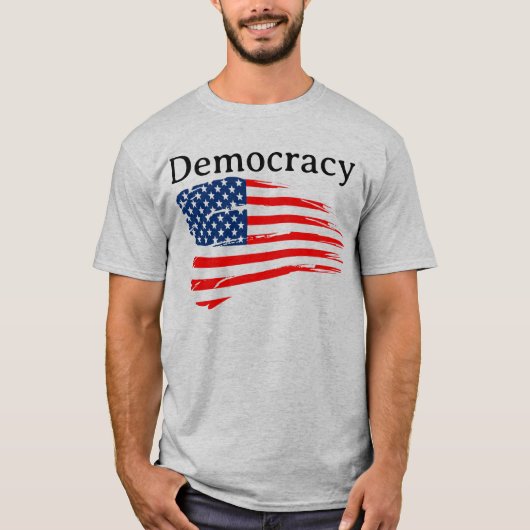 民主主義 Tシャツ (正面)
