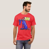 民主党おもしろいのドンキーが倒産 Tシャツ (正面フル)