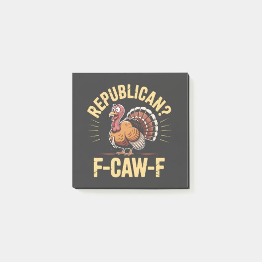 民主党おもしろい感謝祭トルコF-Caw-F ポストイット (正面)