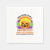 民主党にハロウィーンのトランプキンを買いに行おもしろいく スタンダードカクテルナプキン (正面)