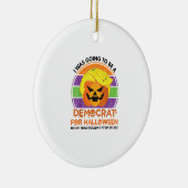 民主党にハロウィーンのトランプキンを買いに行おもしろいく セラミックオーナメント (右)