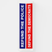 民主党に対する警察の払い戻し 横断幕 (縦)