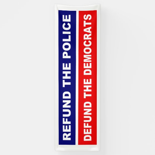 民主党に対する警察の払い戻し 横断幕 (縦)
