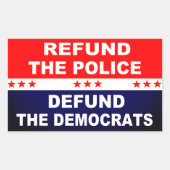 民主党に対する警察の資金払い戻し 長方形シール (正面)