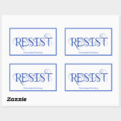 民主党に抵抗する 長方形シール (シート)