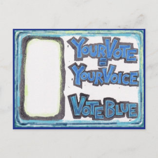 民主党のはがき – あなたの投票=あなたの声 ポストカード