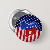 民主党のろば 缶バッジ (正面&裏面)