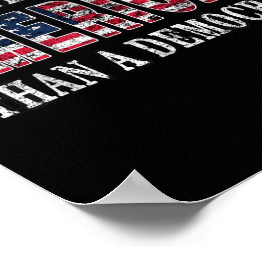 民主党のアンチ生活よりもアメリカ人である ポスター (角)