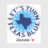 民主党のテキサス州・ブルー投票を行こう シール (シート)