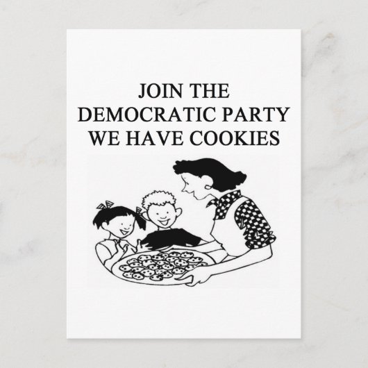 民主党のデザイン インビテーションポストカード (正面)