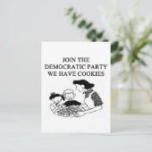 民主党のデザイン インビテーションポストカード (スタンド正面)