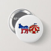 民主党のドンキーサーカス 缶バッジ (正面&裏面)