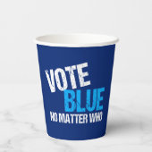 民主党のパーティーを問わず青く投票 紙コップ (裏面)