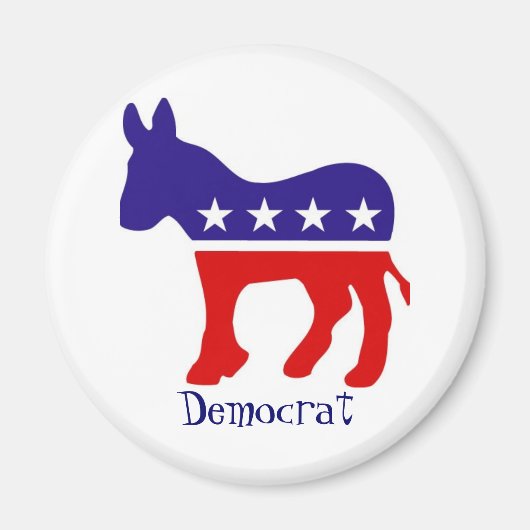 民主党のパーティーロバ マグネット (正面)