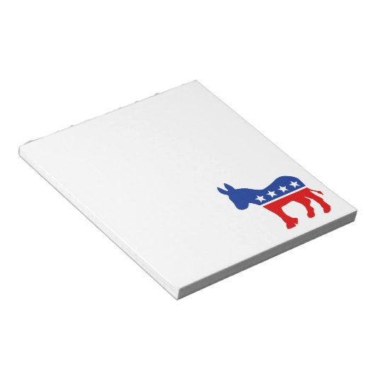 民主党のロバのメモ帳 ノートパッド (アングル)