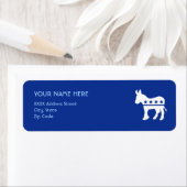 民主党のロバのラベル ラベル (インサイチュ)