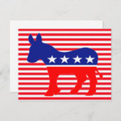 民主党のロバの招待 招待状 (正面/裏面)