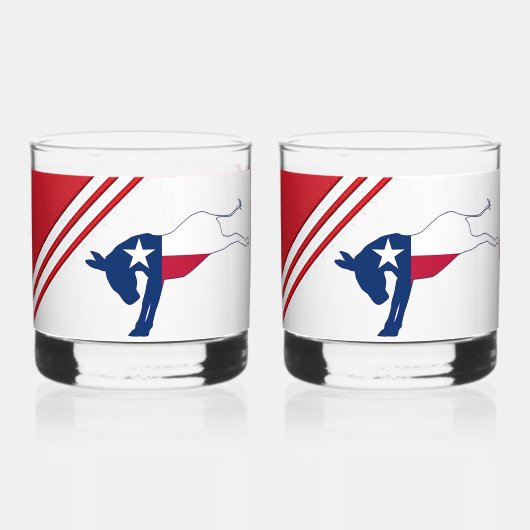 民主党のロバロックグラス ウイスキーグラス (正面)