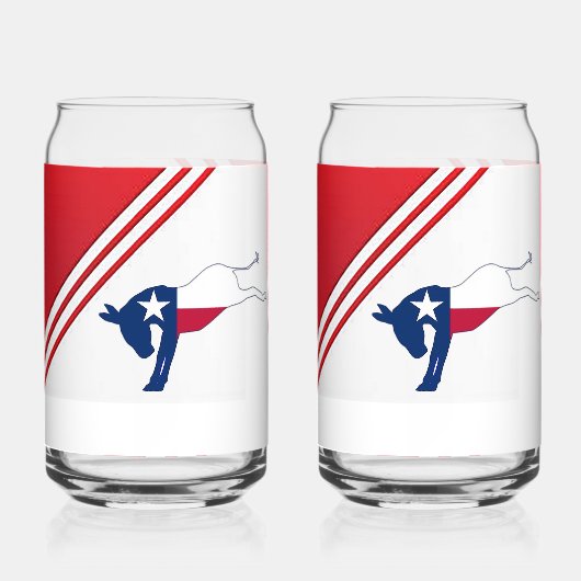 民主党のロバ缶ガラス ガラス缶 (正面)