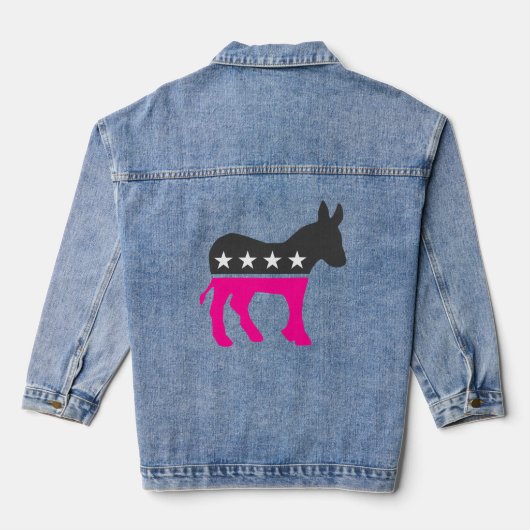 民主党のロバ選挙を行う デニムジャケット (裏面)
