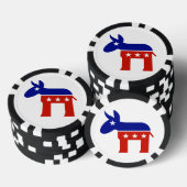 民主党のロバ・ギフト ポーカーチップ (積み重ね)