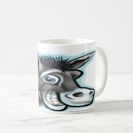 民主党のロバ コーヒーマグカップ (正面右)