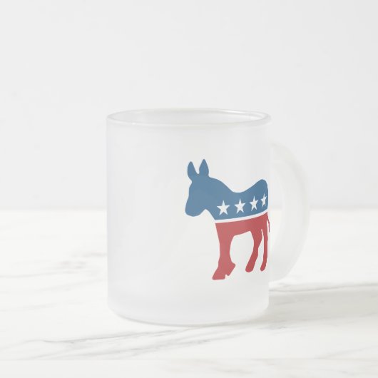 民主党のロバ フロストグラスマグカップ (正面右)