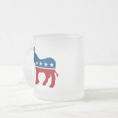 民主党のロバ フロストグラスマグカップ (正面左)