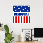 民主党のロバ ポスター (ホームオフィス)