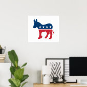 民主党のロバ ポスター (ホームオフィス)