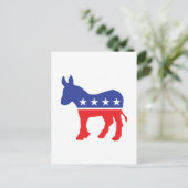 民主党のロバ ポストカード (スタンド正面)