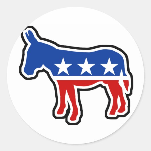 民主党のロバ ラウンドシール (正面)